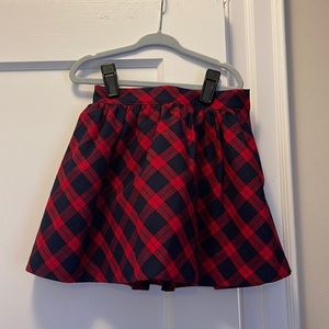 Girls holiday plaid skirt